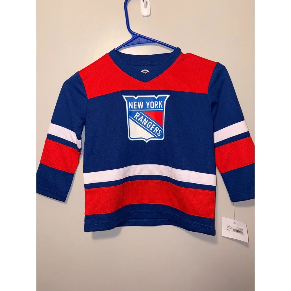 NHL New York Rangers Toddler Jersey Top Blue Red White 4T
